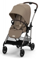 Детская прогулочная коляска Cybex Melio Seashell Beige с дождевиком