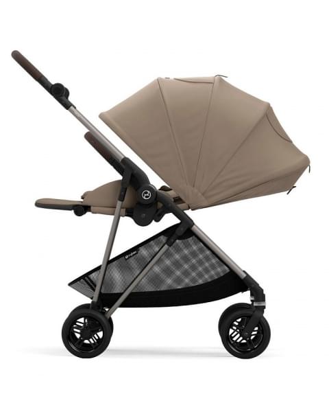 Детская прогулочная коляска Cybex Melio Seashell Beige с дождевиком