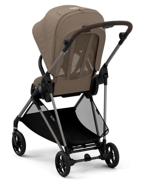 Детская прогулочная коляска Cybex Melio Seashell Beige с дождевиком