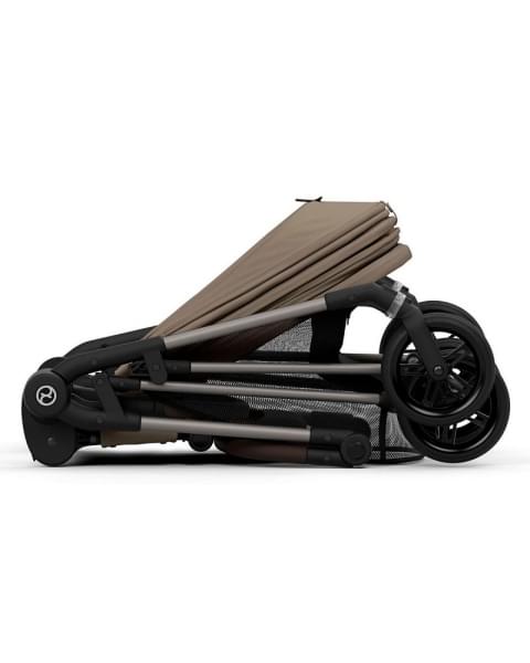 Детская прогулочная коляска Cybex Melio Seashell Beige с дождевиком