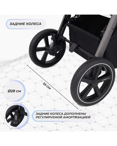 Детская прогулочная коляска Rant Caspia 2.0 2025 Graphite