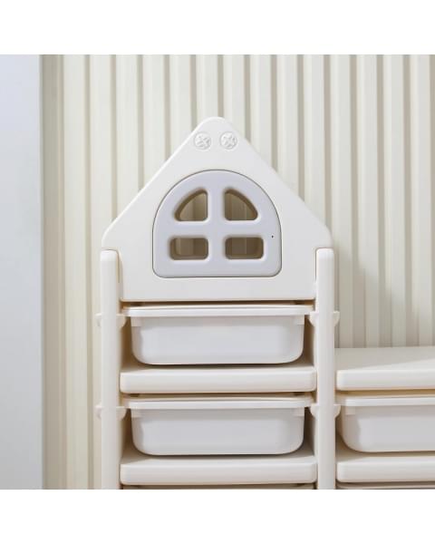 Стеллаж для игрушек UNIX Kids 9 ящиков Grey