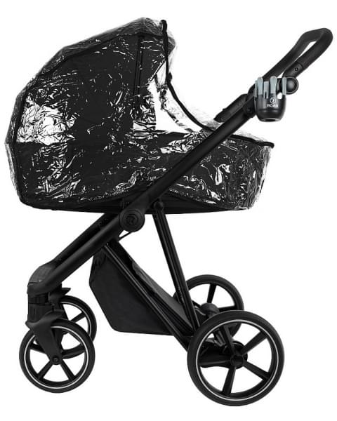 Детская коляска Roan Sol Vintage Leather 2.0 3 в 1 с автокреслом Tutis Elo Lux Edusky Black SL/10/L Black/Black/руч.Черный