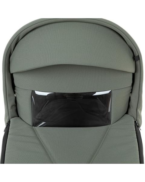 Детская коляска Roan Bass Next Classic 2.0 d14 3 в 1 с автокреслом Tutis Elo Lux EduSky Black BSNC/92/2 Sage Green/Black/руч.Black