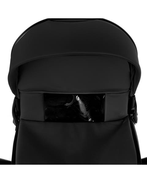 Детская коляска Roan Sol Vintage Leather 2.0 3 в 1 с автокреслом Tutis Elo Lux Edusky Black SL/10/L Black/Black/руч.Черный