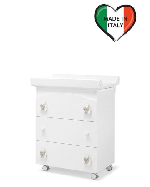 Пеленальный комод Erbesi Dudu белый/песочный