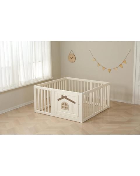 Большой детский игровой манеж UNIX Kids Classic Tree House 130 x 130 Camel