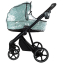 Детская коляска Roan Sol Vintage Leather 2.0 3 в 1 с автокреслом Tutis Elo Lux Edusky Black SL/13/L Misti Mint/Grey/руч. Серый