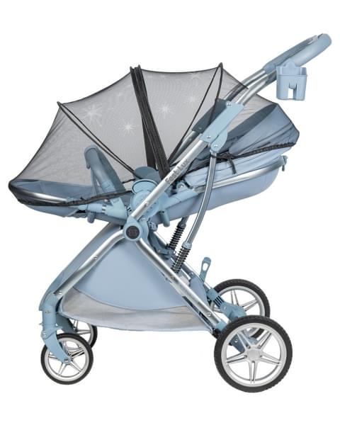 Детская прогулочная коляска Farfello Fest Lux Небесно-голубой FL-8 цветная рама