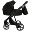 Детская коляска Roan Sol Vintage Leather 2.0 3 в 1 с автокреслом Tutis Elo Lux Edusky Black SL/10/L Black/Black/руч.Черный