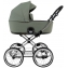 Детская коляска Roan Bass Next Classic 2.0 d14 3 в 1 с автокреслом Tutis Elo Lux EduSky Black BSNC/92/2 Sage Green/Black/руч.Black