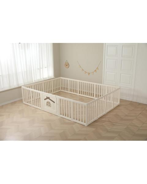 Большой детский игровой манеж UNIX Kids Classic Tree House 200 x 280 Camel