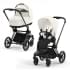 Коляска 2 в 1 Cybex Priam IV Platinum Collection шасси Matt Black, Off White (Белый)