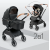 Коляска 2 в 1 Happy Baby Celine Pro, Black (Черный)