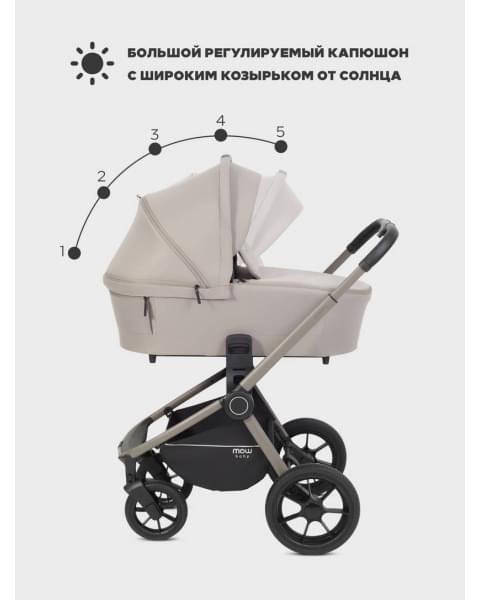 Коляска 2 в 1 Mowbaby Zoom PU Milky