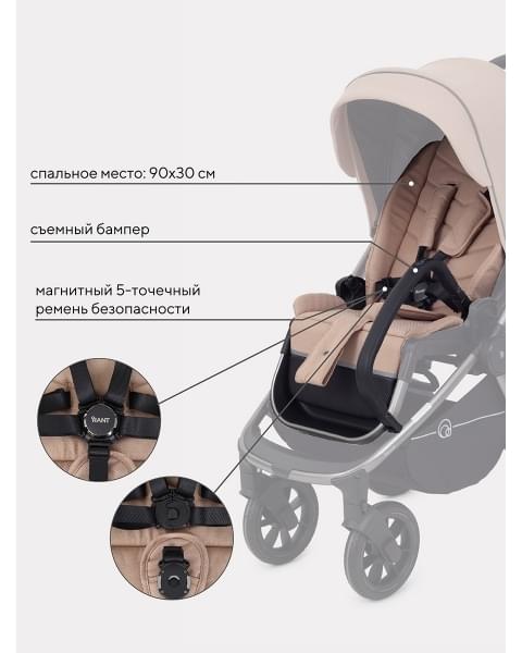 Коляска 2 в 1 Rant Flex Pro 2023, Beige (Бежевый)