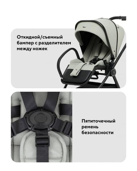 Коляска 2 в 1 Rant Teo Soft Sage
