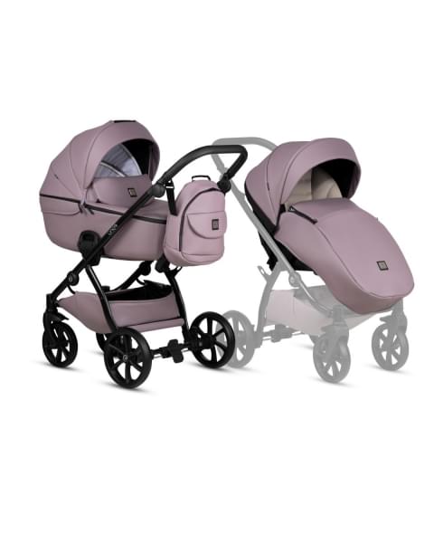 Коляска 2 в 1 Tutis Uno 5+ Leather Collection, Mauve (035)