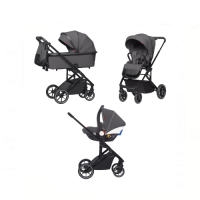 Коляска 3 в 1 Carrello Alfa CRL-6508 / 2023, Falcon Grey (Темно-серый)
