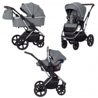 Коляска 3 в 1 Carrello Aurora CRL-6502/2 / 2023, Silver Grey (Светло-серый)