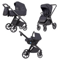 Коляска 3 в 1 Carrello Omega+ CRL-6545/1, Meteor Grey (Серый)