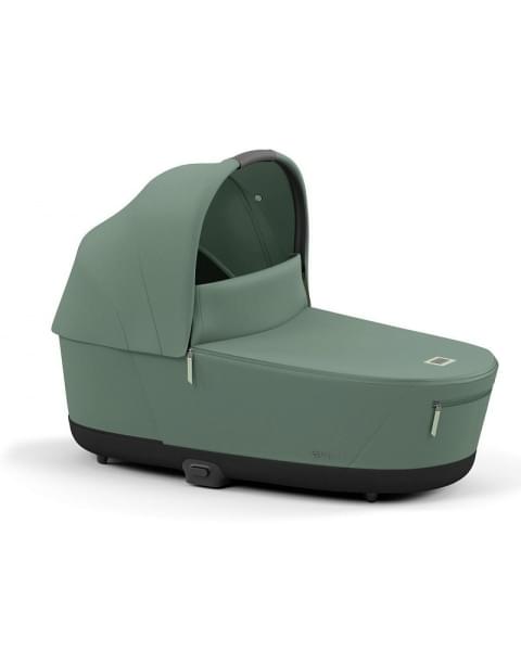 Коляска 3 в 1 Cybex Priam IV Chrome Brown complete и автокресло Aton B2 i-Size Bay Blue Leaf Green