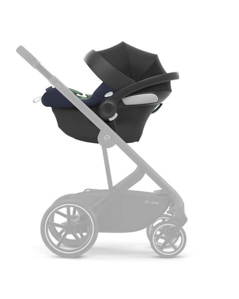 Коляска 3 в 1 Cybex Priam IV Chrome Brown complete и автокресло Aton B2 i-Size Bay Blue Leaf Green