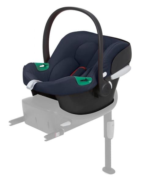 Коляска 3 в 1 Cybex Priam IV Chrome Brown complete и автокресло Aton B2 i-Size Bay Blue Leaf Green