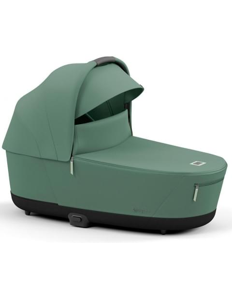 Коляска 3 в 1 Cybex Priam IV Chrome Brown complete и автокресло Aton B2 i-Size Bay Blue Leaf Green