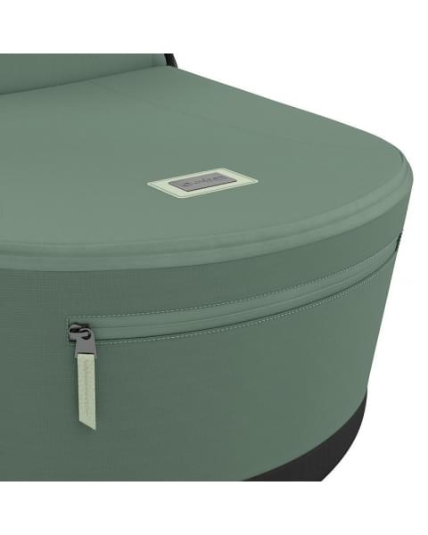 Коляска 3 в 1 Cybex Priam IV Chrome Brown complete и автокресло Aton B2 i-Size Bay Blue Leaf Green