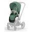 Коляска 3 в 1 Cybex Priam IV Chrome Brown complete и автокресло Aton B2 i-Size Bay Blue Leaf Green