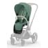 Коляска 3 в 1 Cybex Priam IV Chrome Brown complete и автокресло Aton B2 i-Size Bay Blue Leaf Green