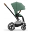 Коляска 3 в 1 Cybex Priam IV Chrome Brown complete и автокресло Aton B2 i-Size Bay Blue Leaf Green