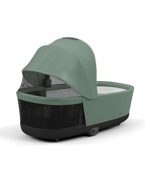 Коляска 3 в 1 Cybex Priam IV Chrome Brown complete и автокресло Aton B2 i-Size Bay Blue Leaf Green