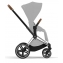 Коляска 3 в 1 Cybex Priam IV Chrome Brown complete и автокресло Aton B2 i-Size Bay Blue Leaf Green