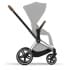 Коляска 3 в 1 Cybex Priam IV Chrome Brown complete и автокресло Aton B2 i-Size Bay Blue Leaf Green