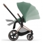 Коляска 3 в 1 Cybex Priam IV Rosegold и автокресло Aton B2 i-Size Leaf Green/Bay Blue