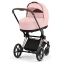 Коляска 3 в 1 Cybex Priam IV Rosegold и автокресло Aton B2 i-Size Peach Pink/Bay Blue