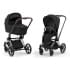 Коляска 3 в 1 Cybex Priam IV Rosegold и автокресло Aton S2 i-Size с базой Base One Sepia Black/Hibiscus Red