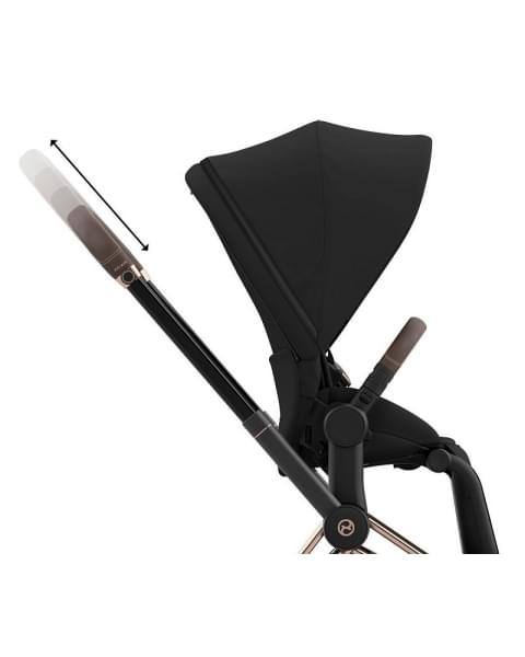 Коляска 3 в 1 Cybex Priam IV Rosegold и автокресло Aton S2 i-Size с базой Base One Sepia Black/Hibiscus Red
