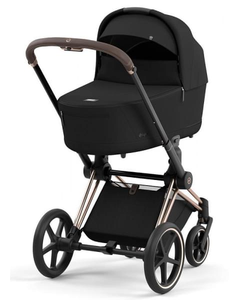 Коляска 3 в 1 Cybex Priam IV Rosegold и автокресло Aton S2 i-Size с базой Base One Sepia Black/Hibiscus Red