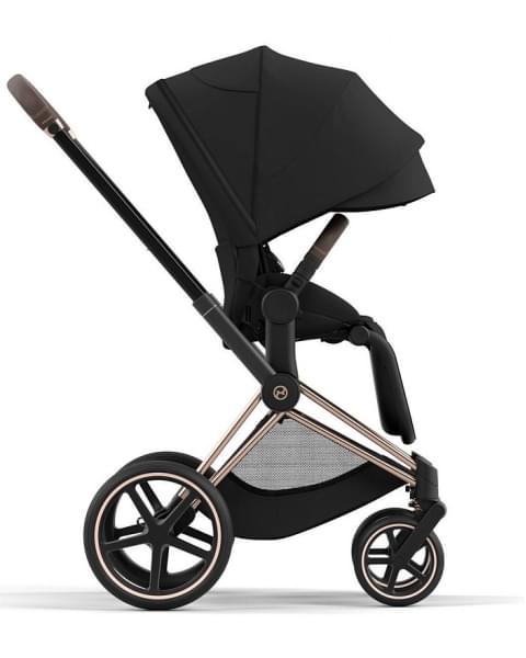 Коляска 3 в 1 Cybex Priam IV Rosegold и автокресло Aton S2 i-Size с базой Base One Sepia Black/Hibiscus Red