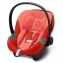 Коляска 3 в 1 Cybex Priam IV Rosegold и автокресло Aton S2 i-Size с базой Base One Sepia Black/Hibiscus Red