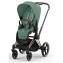 Коляска 3 в 1 Cybex Priam IV Rosegold и автокресло Cloud G i-Size Lava Grey Leaf Green
