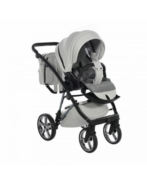 Коляска 3 в 1 Junama Air Ecco, JAE-04 (Белый - Черный)