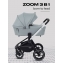 Коляска 3 в 1 Mowbaby Zoom PU silver green tea