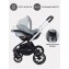 Коляска 3 в 1 Mowbaby Zoom PU silver green tea