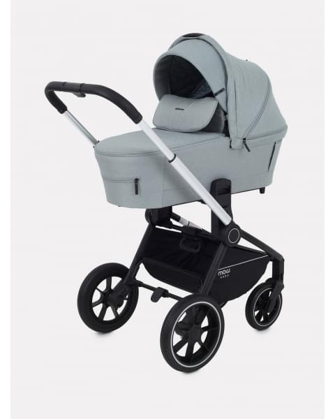 Коляска 3 в 1 Mowbaby Zoom PU silver green tea