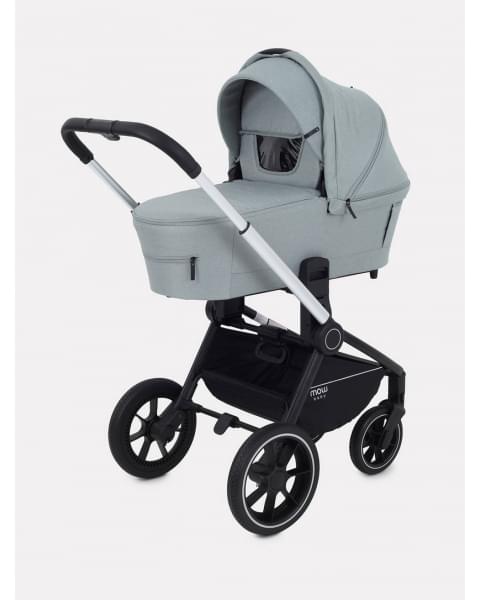 Коляска 3 в 1 Mowbaby Zoom PU silver green tea