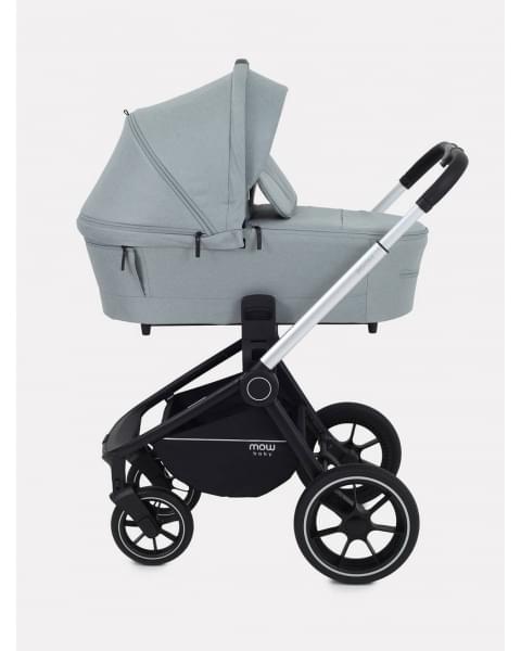 Коляска 3 в 1 Mowbaby Zoom PU silver green tea